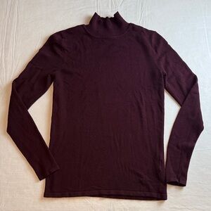 Philosophy Women's Burgundy Mock Turtleneck Long Sleeve Sweater Size S